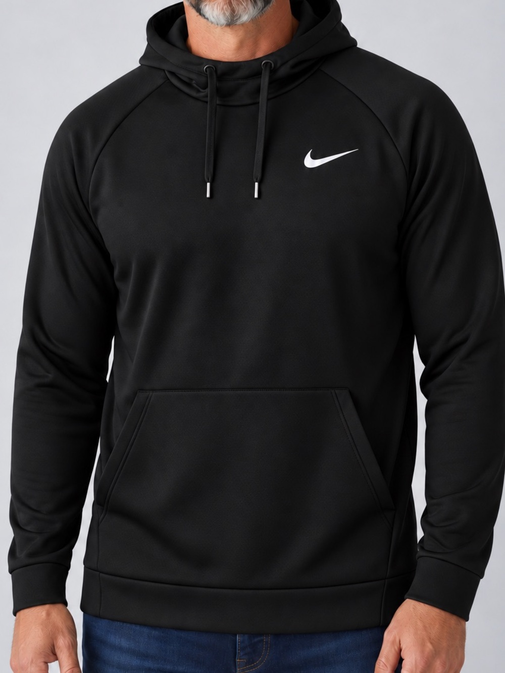 Nike Black Performance Hoodie with Silver Swoosh